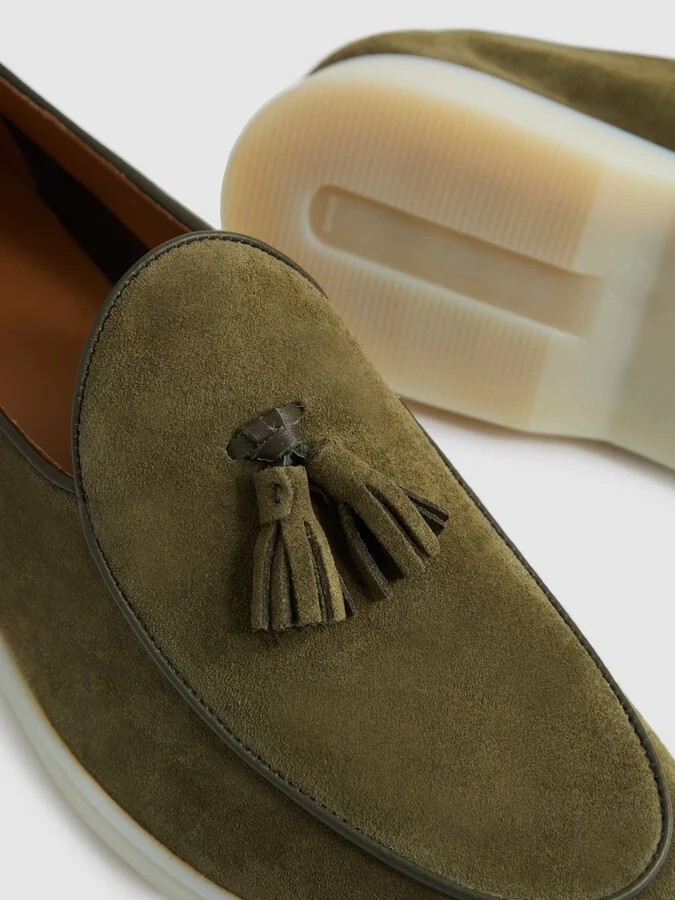 Suede Tassel Loafers - Image 3