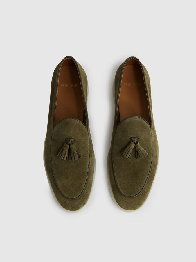 Suede Tassel Loafers - Image 4