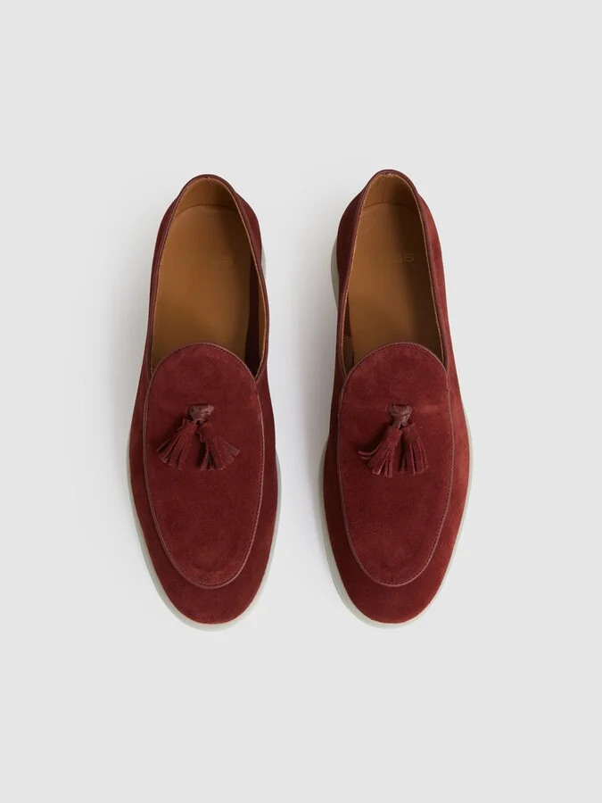 Suede Tassel Loafers - Image 3