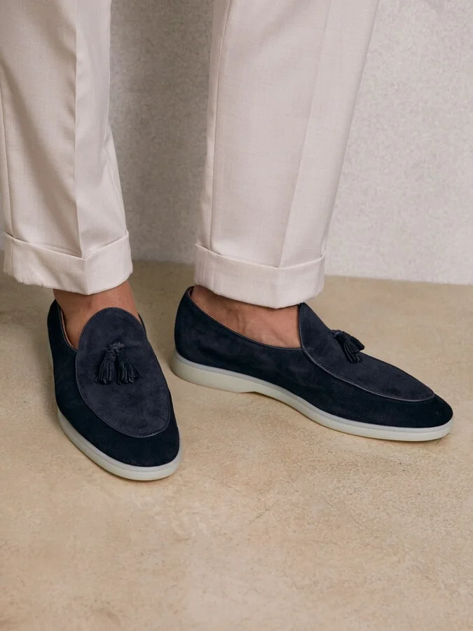 Suede Tassel Loafers - Image 2