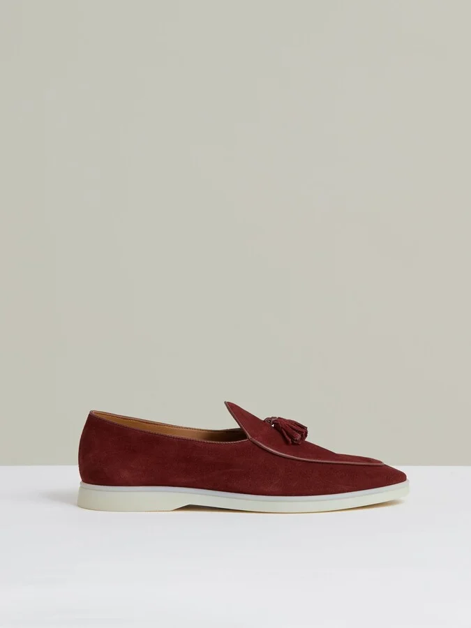 Suede Tassel Loafers