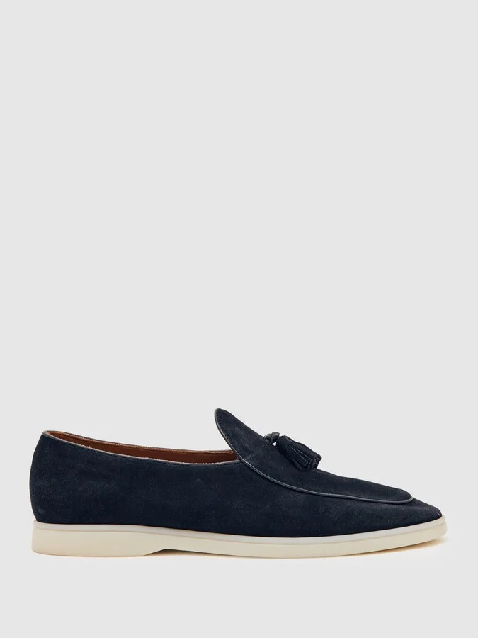 Suede Tassel Loafers