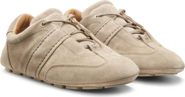 Suede trainers with Double B monogram