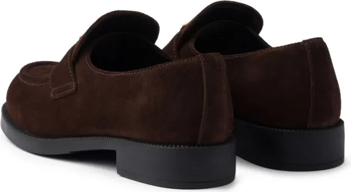 Suede Triangle-Logo Loafers - Image 3