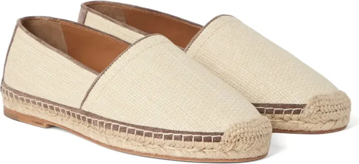 Suede-Trim Raffia Espadrilles - Image 2