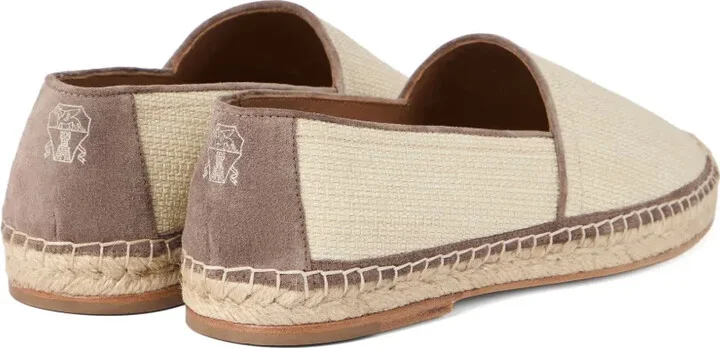 Suede-Trim Raffia Espadrilles - Image 3