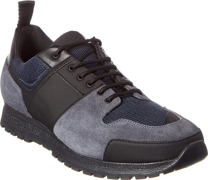 Suede-Trim Sneaker