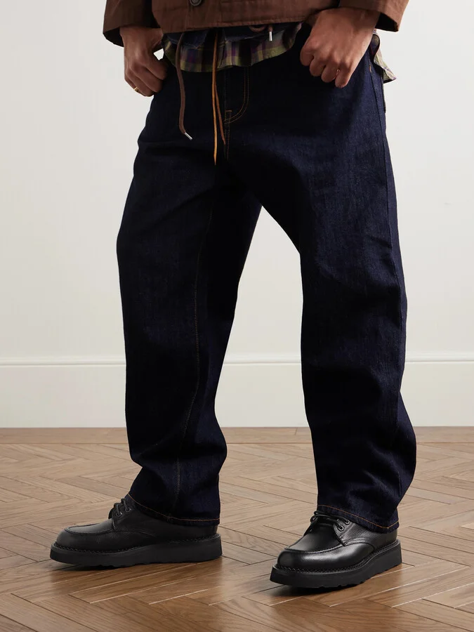 Suede-Trimmed Full-Grain Leather Boots - Image 2