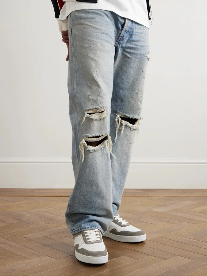 Suede-Trimmed Leather Sneakers - Image 2