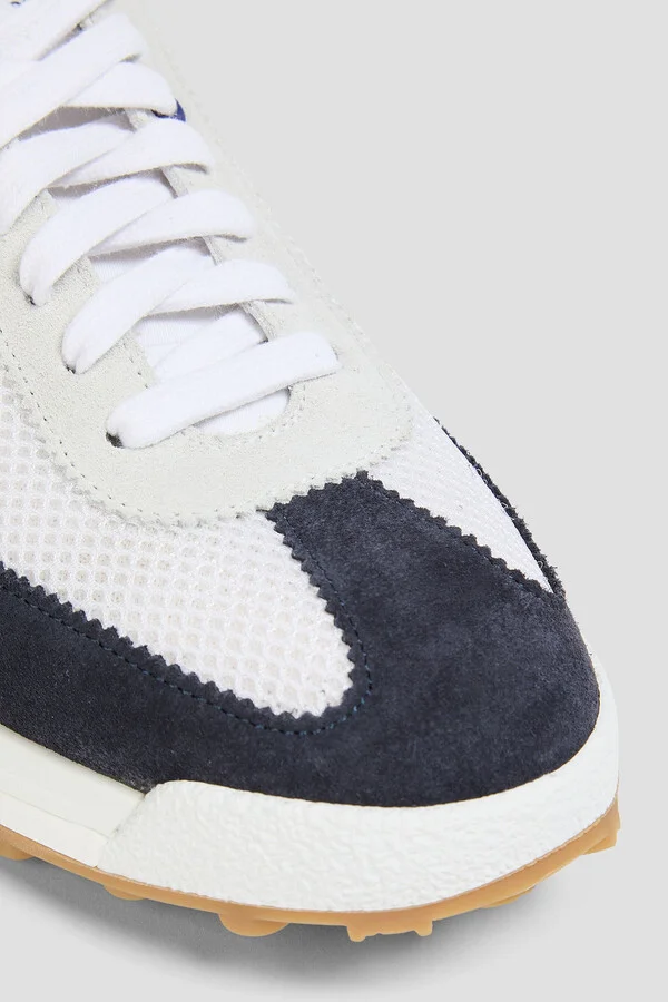 Suede-trimmed mesh sneakers - Image 4