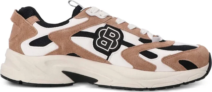 Suede-Trimmed Mesh Sneakers