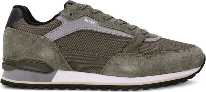 Suede-Trimmed Mesh Sneakers