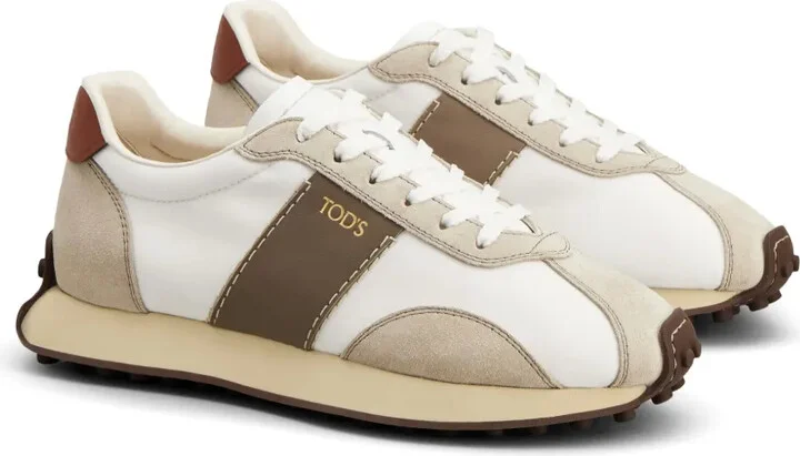 Suede-Trimmed Sneakers - Image 2