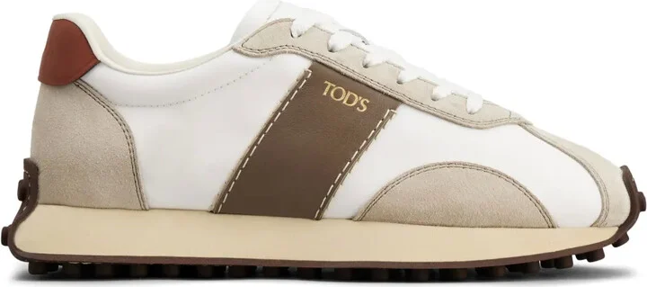 Suede-Trimmed Sneakers