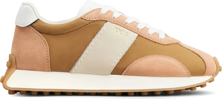 Suede-Trimmed Sneakers