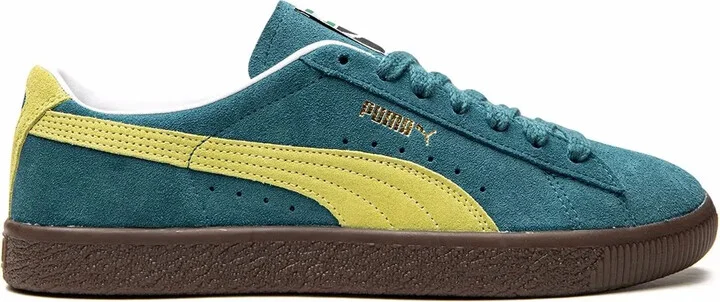 Suede VTG "Blue Coral/Yellow Alert" sneakers