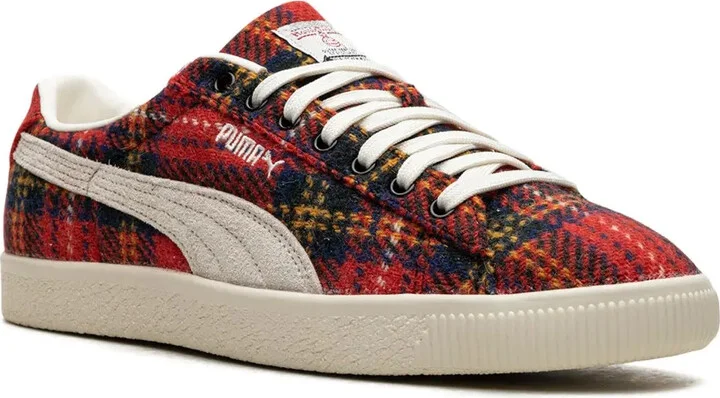 Suede VTG Harris Tweed "Frosted Ivory/Red" sneakers - Image 2
