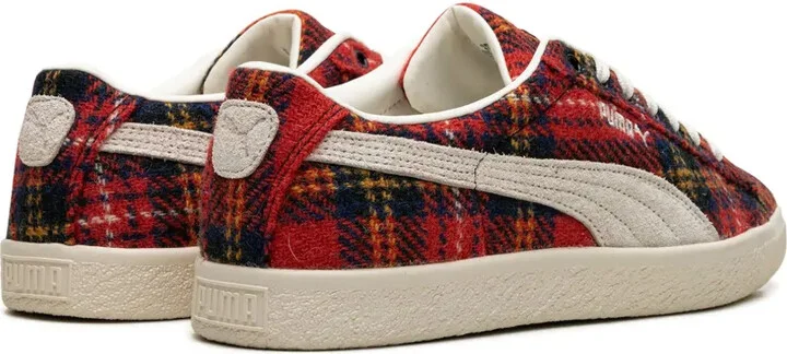 Suede VTG Harris Tweed "Frosted Ivory/Red" sneakers - Image 3
