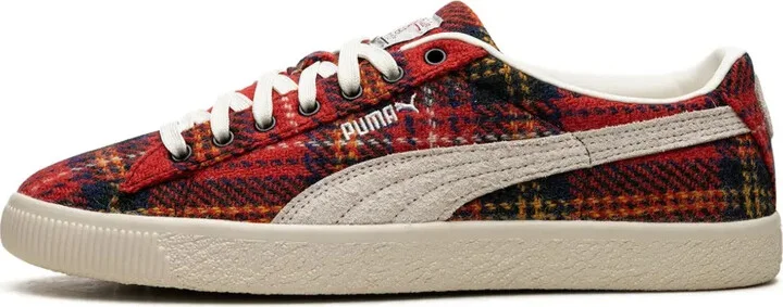 Suede VTG Harris Tweed "Frosted Ivory/Red" sneakers - Image 5