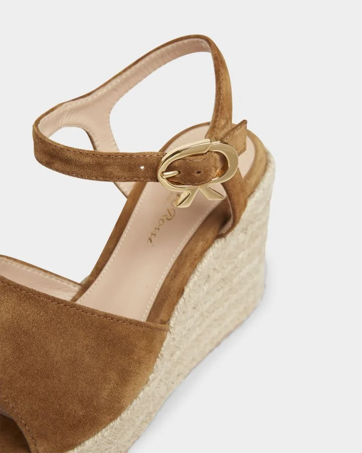 Suede Wedge Ankle-Strap Espadrilles - Image 5