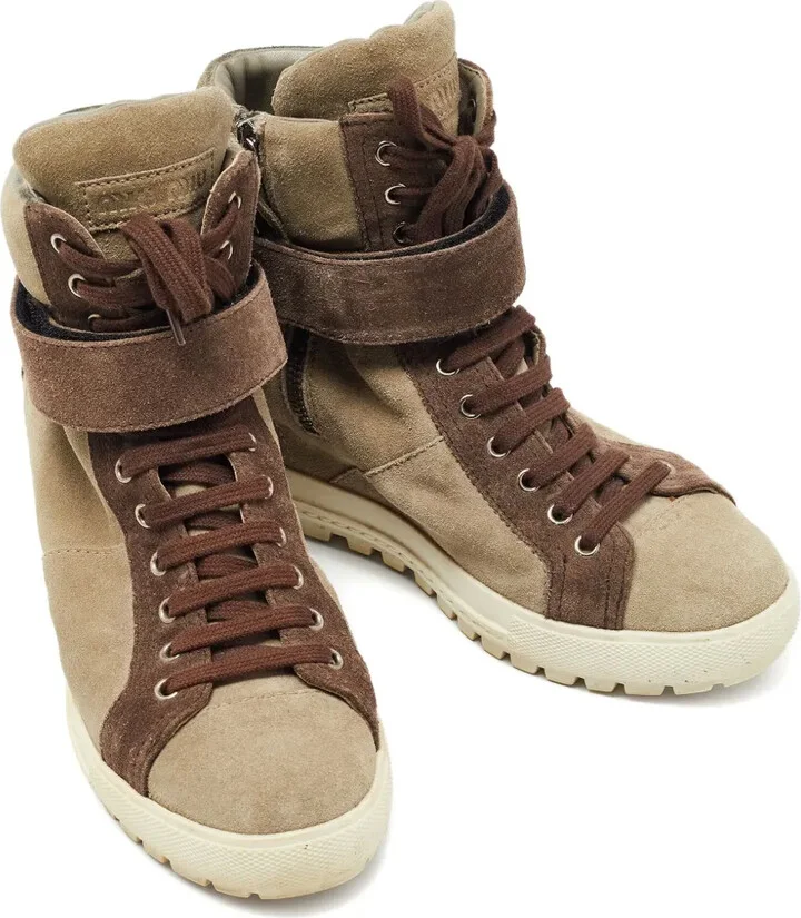 Suede Wedge Boots - Image 2