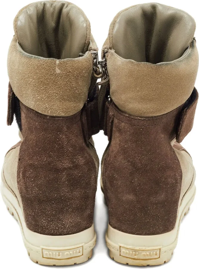 Suede Wedge Boots - Image 3