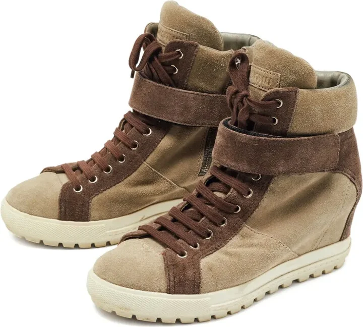 Suede Wedge Boots - Image 4