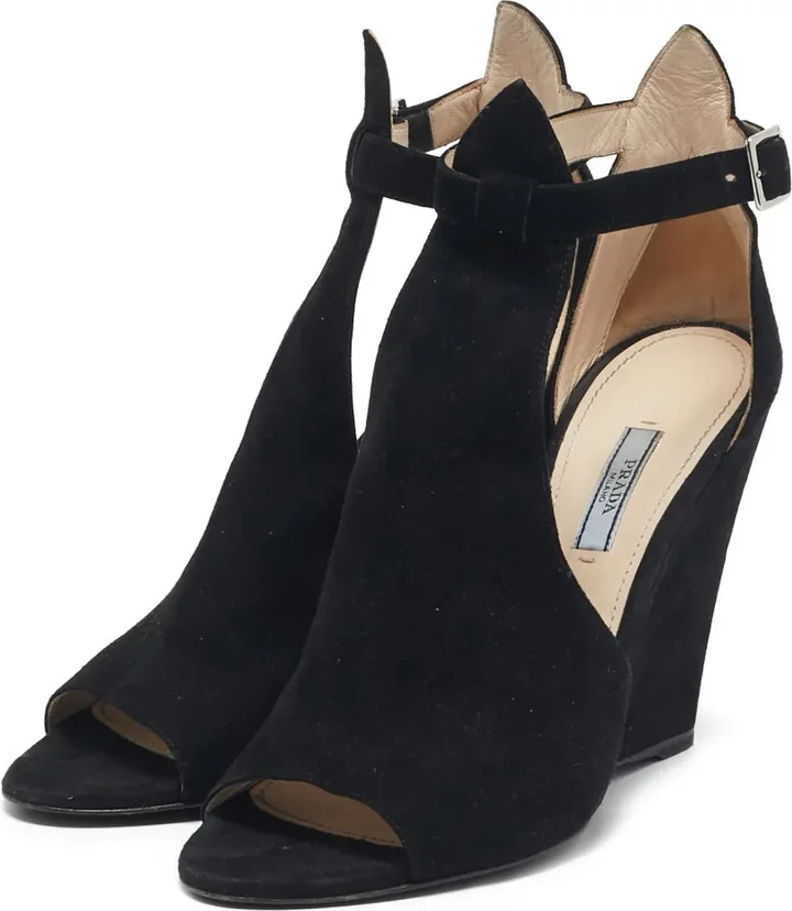 Suede Wedge Sandals - Image 3