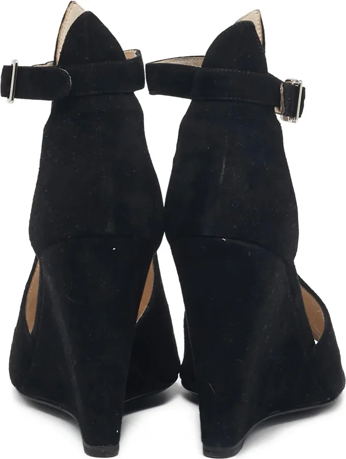 Suede Wedge Sandals - Image 4