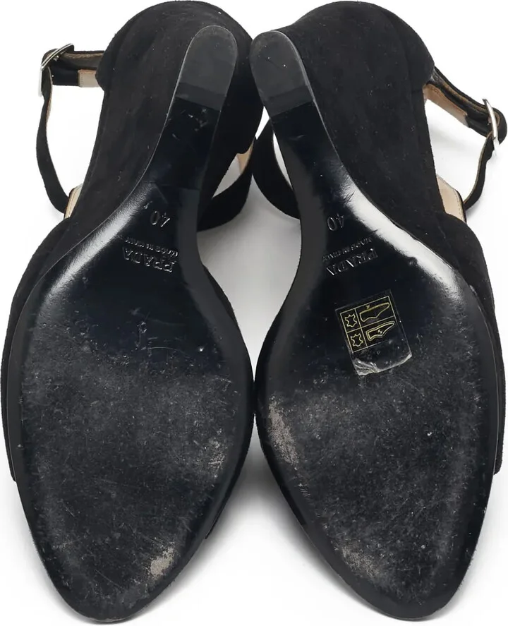 Suede Wedge Sandals - Image 5