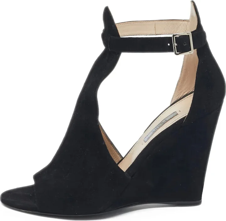 Suede Wedge Sandals