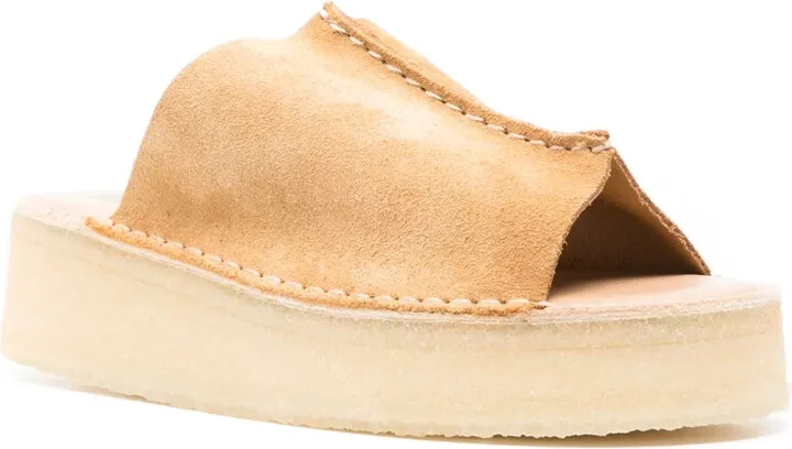 Suede Wedge Slides - Image 2