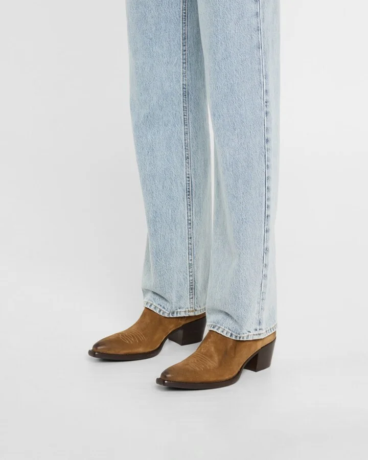 Suede Western Booties - Image 2