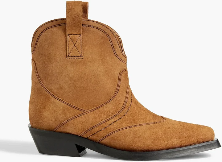 Suede western boots