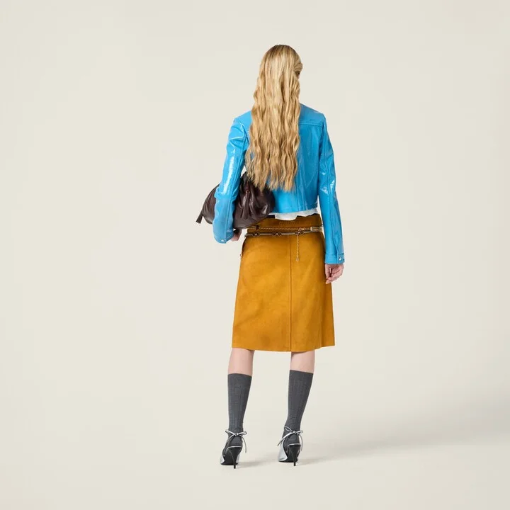 Suede wraparound skirt - Image 3
