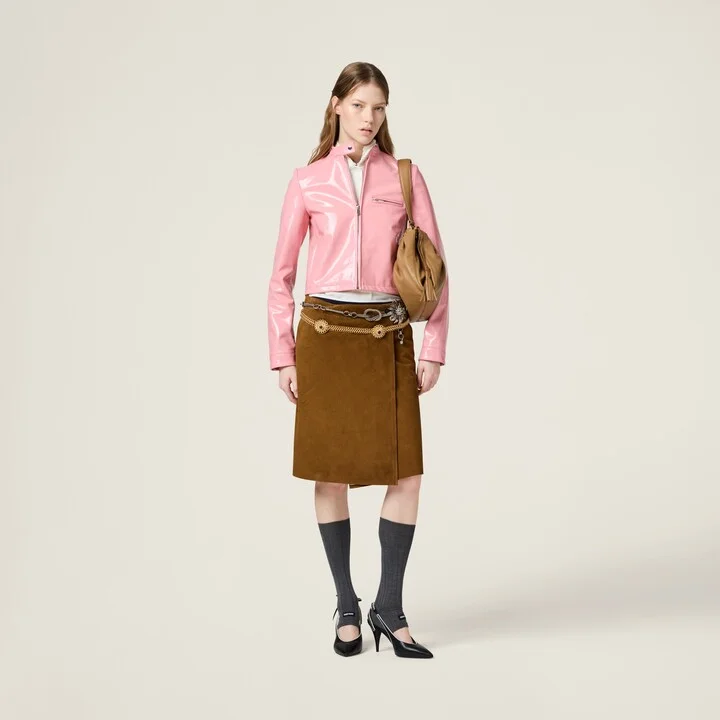 Suede wraparound skirt - Image 2