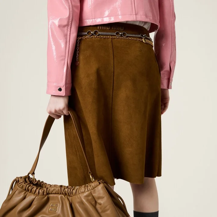 Suede wraparound skirt - Image 3