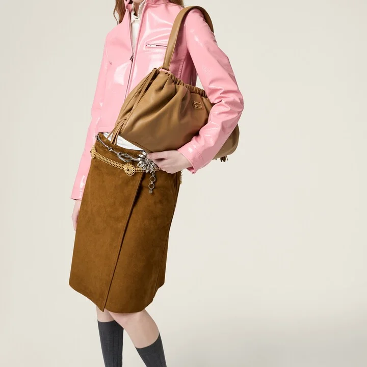 Suede wraparound skirt - Image 4