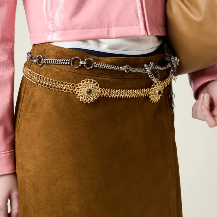 Suede wraparound skirt - Image 5