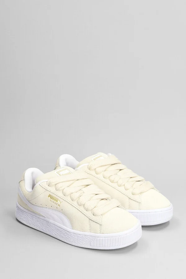 Suede Xl Sneakers In Beige Suede - Image 2