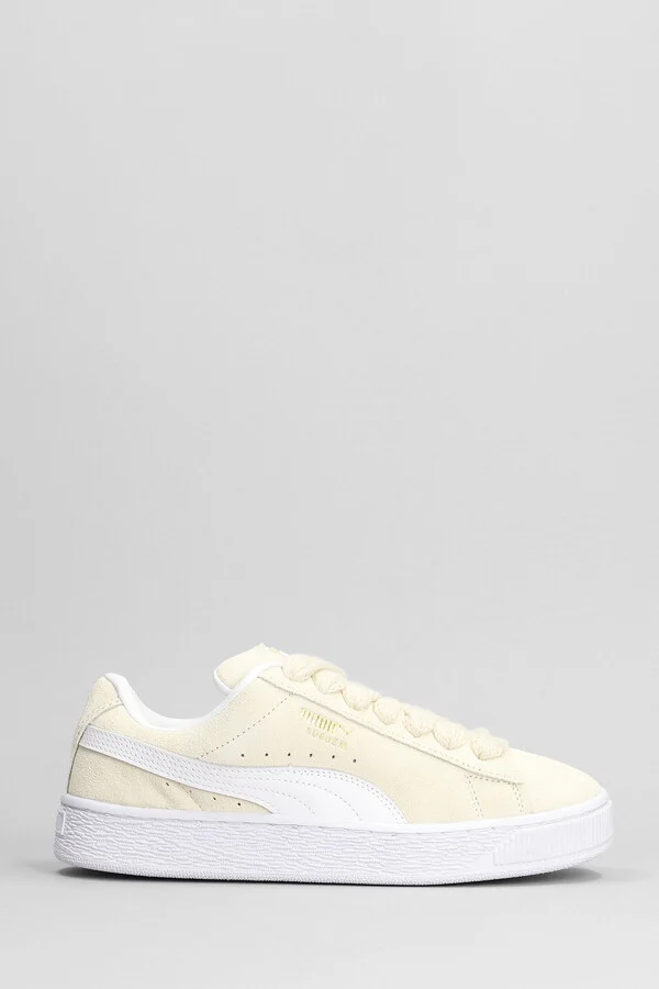 Suede Xl Sneakers In Beige Suede