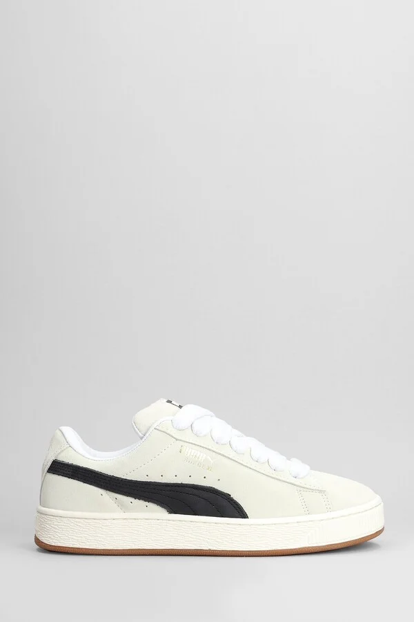 Suede Xl Sneakers In Beige Suede