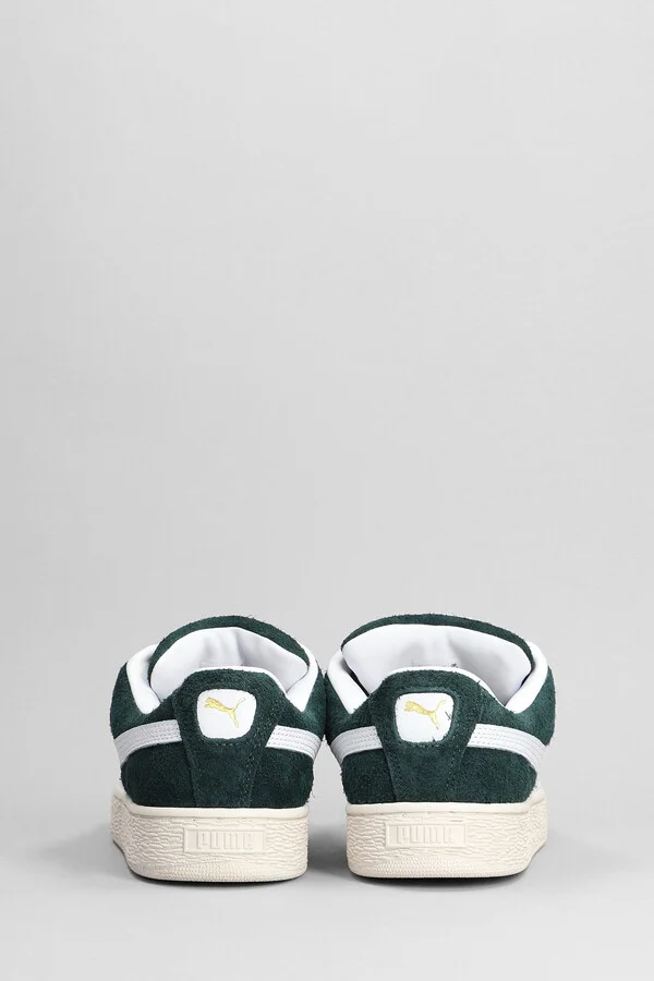 Suede Xl Sneakers In Green Suede - Image 4