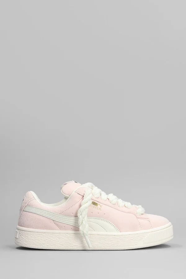 Suede Xl Sneakers In Rose-pink Suede