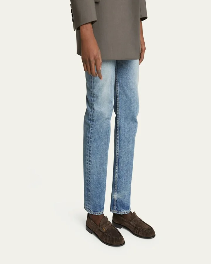 Suede YSL Penny Loafers - Image 6