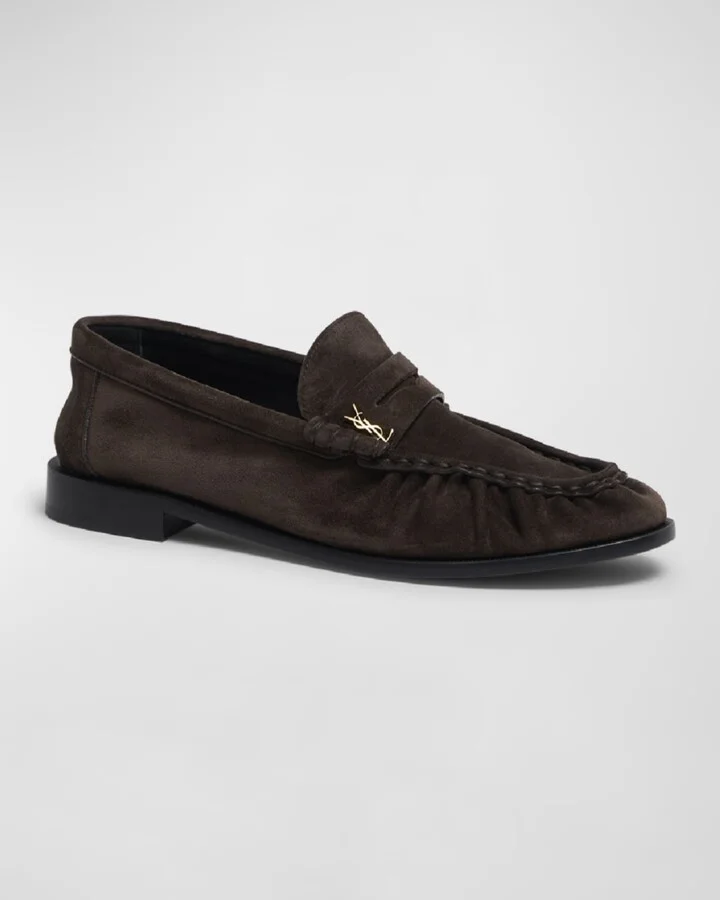 Suede YSL Penny Loafers - Image 4