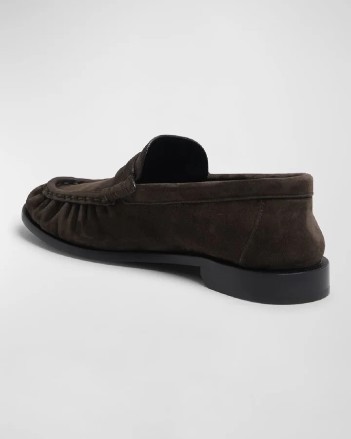 Suede YSL Penny Loafers - Image 5