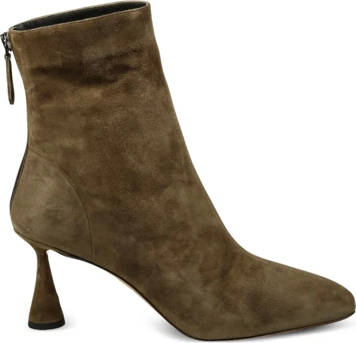 Suede Zip-Fastening Boots