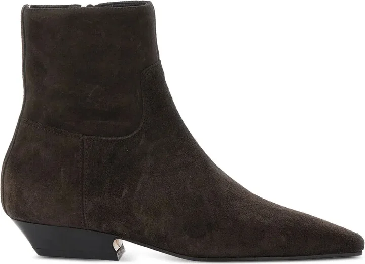 Suede Zip-Fastening Boots