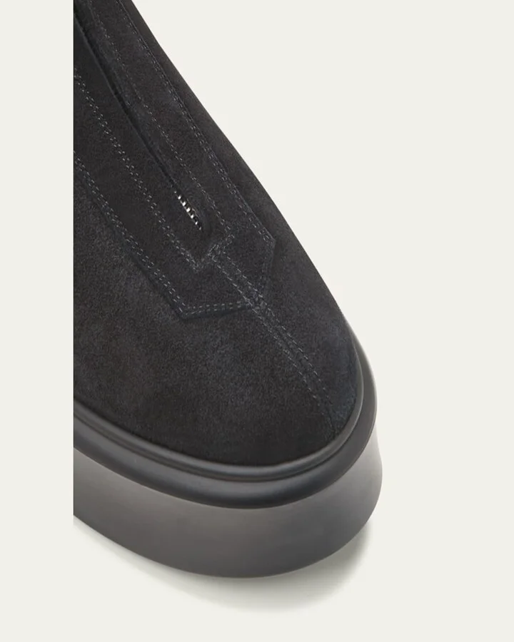 Suede Zip Moto Booties - Image 2